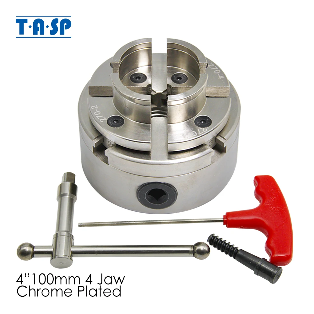 100mm 4 Jaw Self-Centering Lathe Chuck with Extra Jaws Turning Machine Accessories