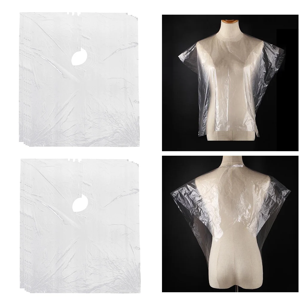 100pcs Disposable Hairdressing Cape Shield Salon Styling Hair Trimming Shampoo Hair Shawl for Protecting Clothes from Being Wet
