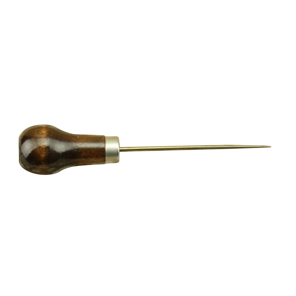 

Professional Leather Wood Handle Awl Tools For Leathercraft Stitching Sewing Accessories