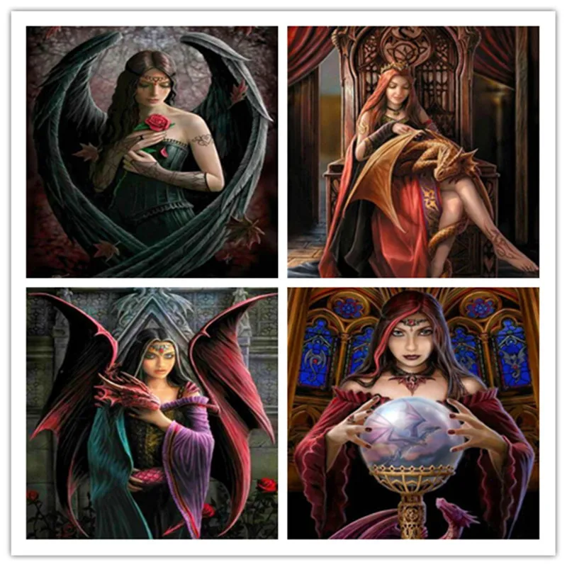 

DIY Diamond Painting Angel girl diamond embroidery character diamond Cross stitch Full Christmas Gift Home Decoration