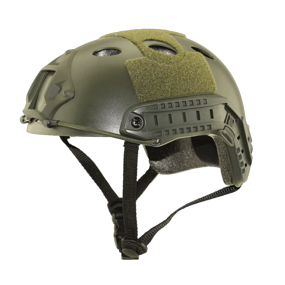 army green Регулируемый шлем ROEGADYN с наполовину покрытым покрытием для мужчин, шлем для страйкбола, защитный противоударный Тактический шлем, светильник для страйкбола, шлем для страйкбола - Цвет: army green