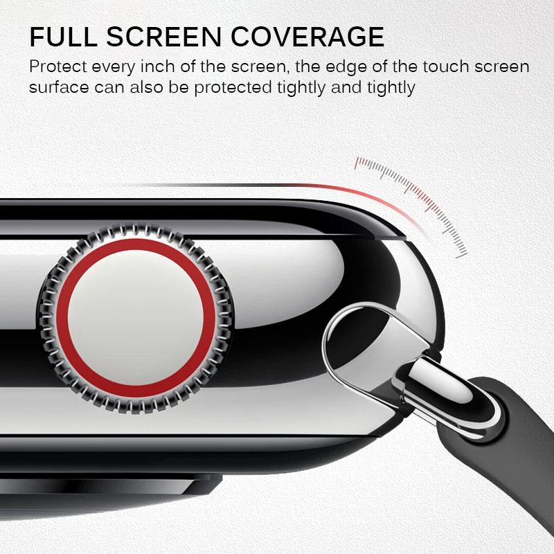 2020 3D защита для экрана с изогнутыми краями Apple Watch 5 4 3 2 1 Защитная пленка Iwatch 40 мм 44