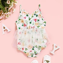 

Floral Baby Bodysuit Summer 2022 Baby Girl Clothes Lace Infant Girl Clothes Sleeveless Baby Jumpsuit Kids Clothes Girl