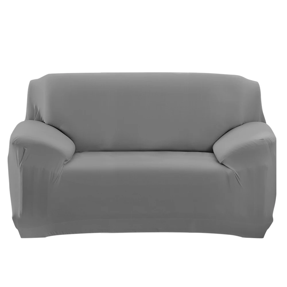 2 Seaters Grey Универсальные чехлы для диванов для гостиной полиэстер спандекс стрейч чехлы для диванов без бретелек Slipcover удаляемый моющийся чехол для дивана - Цвет: 2 Seaters Grey