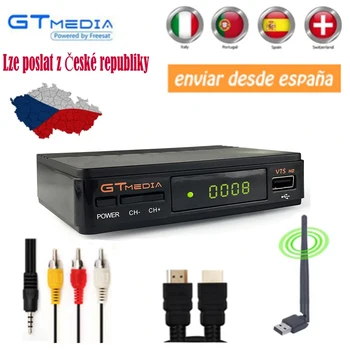 

Freesat v7 hd Satellite Receiver gtmedia v7s Decoder gtmedia v7hd Europe Cline for 1 Year 1080P USB Wifi Spain Portugal Channels