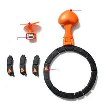 8 секций обруч ДЛЯ ФИТНЕССА портативный легкий вес ed упражнения обручи с массажной доской подсчет женской талии потеря веса артефакт