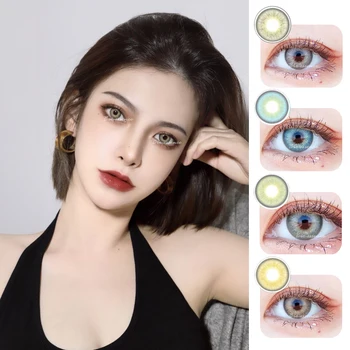 

2pcs/1pair Himalaya Seriers Daily Color Contact Lenses Eye Contacts With Color Blue Green Contact Lens Natural Eye Makeup