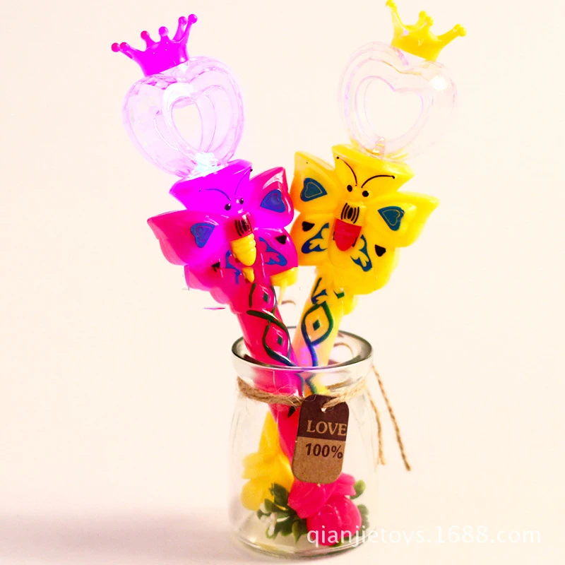 Children's luminous 3D projection toy Butterfly shape crown design Party festival concert cheering light stick Room full of star