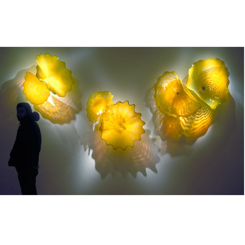 Элегантные Красивые Стеклянные Настенные тарелки LRW020 Free Shipping|glass wall plates|art glass
