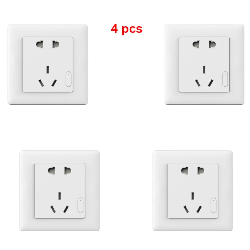 4pcs Xiaomi Aqara умная настенная розетка ZigBee беспроводной переключатель работает для Xiaomi Smart Home комплекты приложение через приложение для смартфона беспроводной пульт дистанционного управления - Цвет: 4pcs