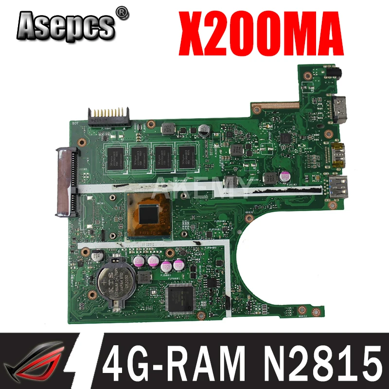 New 90MB04U1 R00020 Motherboard For ASUS X200M X200MA F200M Laptop Mainboard 100 Tested 4G RAM