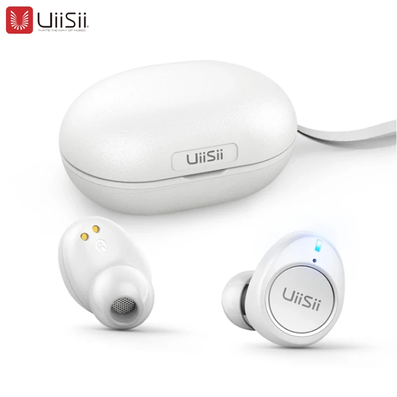 Белый UiiSii TWS60 V5.0 bluetooth наушники сенсорные умные Мини Музыкальные Игровые наушники с микрофоном Беспроводные водонепроницаемые спортивные наушники - Цвет: Белый