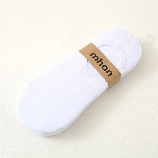 5Pair / Lot Fashion Happy Men Boat Socks Summer Autumn Non-slip Silicone Invisible Cotton Socks Male Ankle Sock Slippers Meia Fivepairs 4