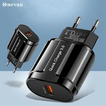 ONEVAN Быстрая зарядка QC3.0 EU US адаптер usb для путешествий для iPhone 11 XS MAX Быстрая зарядка для huawei p30 pro зарядка