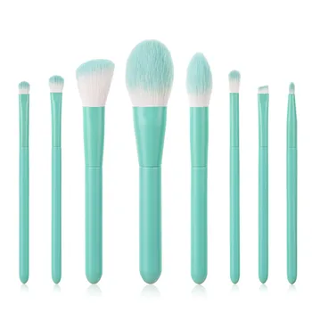 

8Pcs Makeup Brushes Set Light Blue For Foundation Blush Eyeshadow Concealer Powder Lip Make Up Cosmetics Brush Makeup Pen T08093