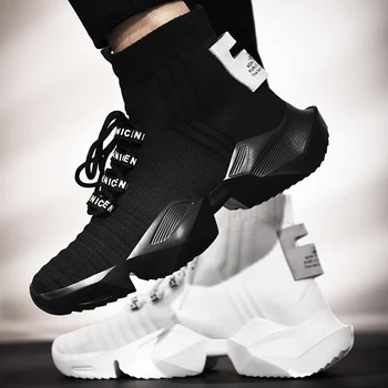 

Damyuan Men's Retro Sock Sneakers 47 High Top Chunky Men Shoes Breathable Men Thick Bottom Casual Shoes Zapatos De Hombre