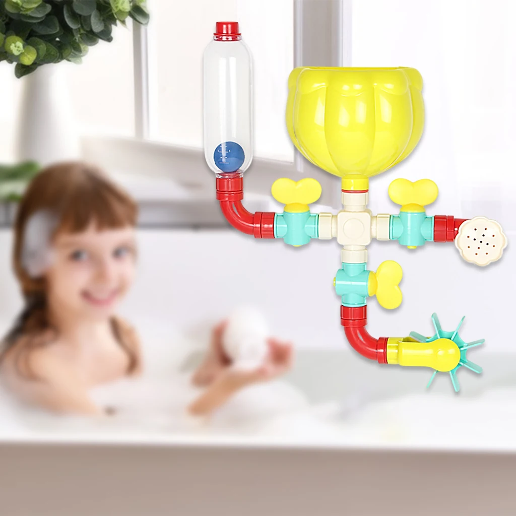 Suction Cup Baby Bathtub Bathing DIY Pipe and Flow Shower Squirter Spray Water Time for Toddlers Kids | Игрушки и хобби