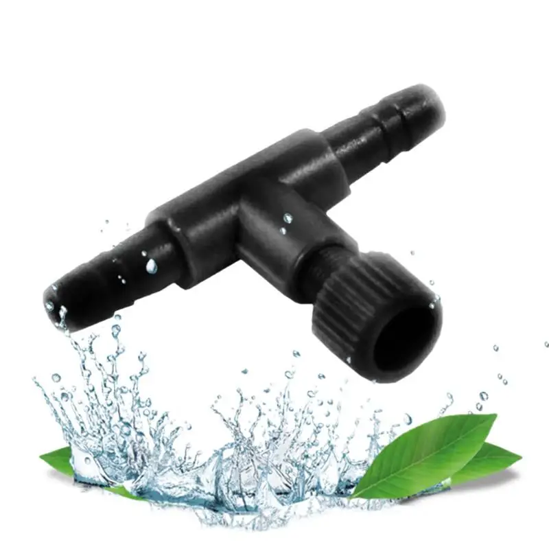 

1pc Black Oxygenated Pump Valve Door Aquarium Oxygen Valve Oxygen Tee Joint Tank Air Conditioning Switch Pump Pipe Q9L8
