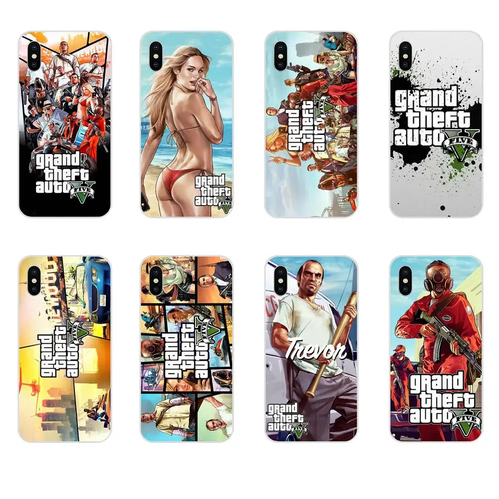 Мягкие чехлы из ТПУ для Huawei Honor Nova Note 5 5I 8A 8X 10 Pro 9X Moto G G2 G3 G4 G5 G6 G7 Plus Grand Theft Auto Gta