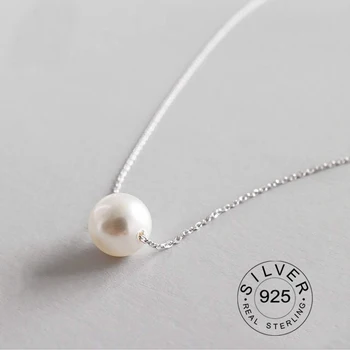 

Real Natural Freshwater Pearl Pendant Necklace For Women With 925 Sterling Silver Chain Jewelry