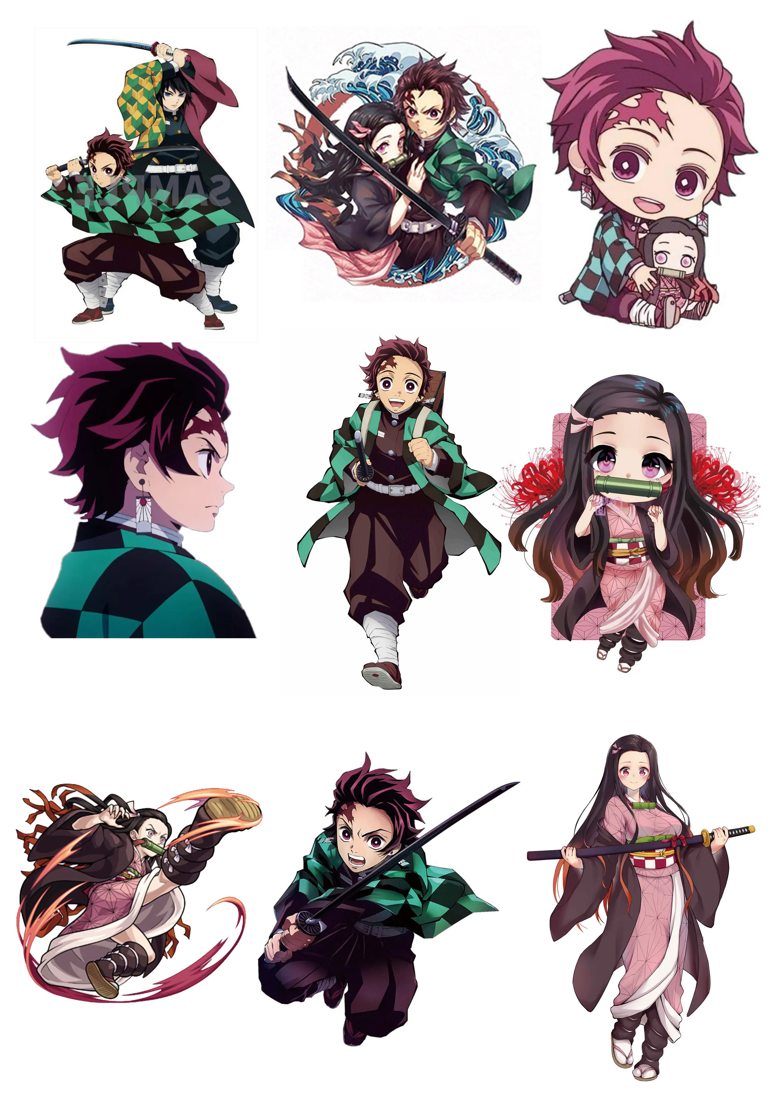 Japan Anime Demon Slayer Tattoos For Boys Girls Kimetsu No Yaiba Kamado Tanjirou Nezuko Tattoos Disposable Sticker Costume Props Aliexpress
