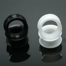 2 шт силиконовый удобный тонкий туннель с двумя расширяющимися концами Ушная штепсельная вилка Сережка-расширитель Носилки туннели для пирсинга пирсинг уха