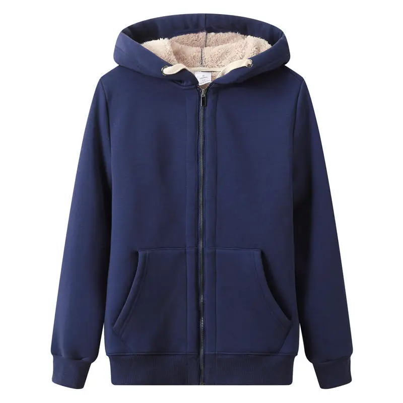 Harajuku Plus Velvet Lamb Sweatshirt Women Oversized Warm Hoodies Coat Long Sleeve Sweatshirt Loose Hoodies Women Clothes Q2087