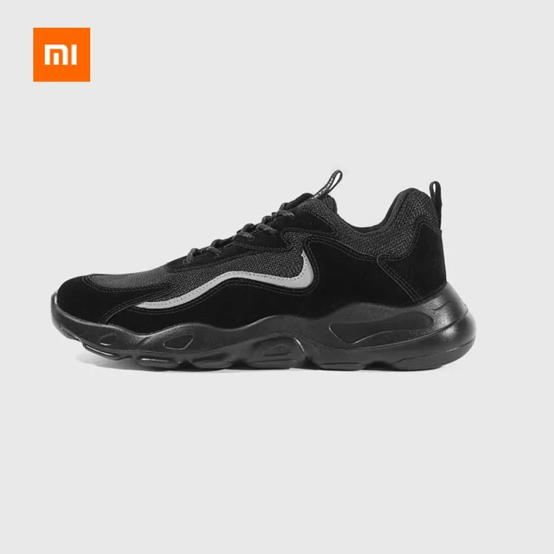 Xiaomi NEXTSHOES/повседневная мужская обувь с толстой сеткой; Легкая удобная обувь с толстой подошвой; Черная универсальная прогулочная обувь