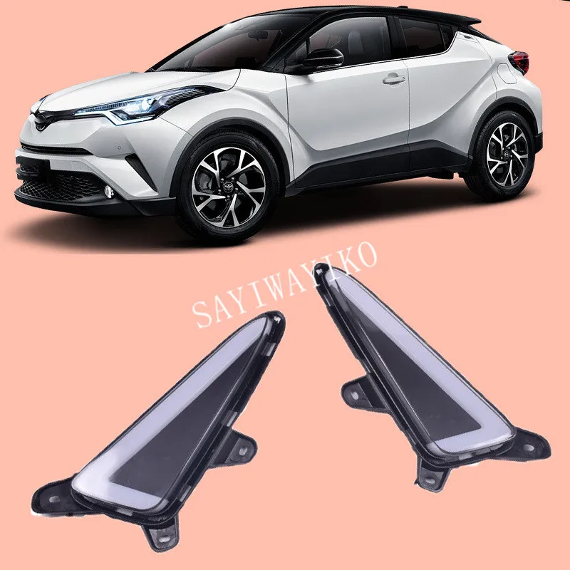 Дневные ходовые огсветильник для Toyota CHR 2016 2017 2018 2019 2 шт.|Хромирование| |