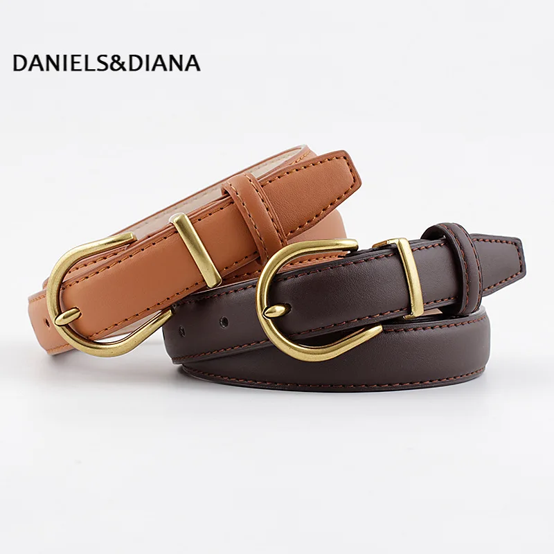 

New Fashion Designer Design Ladies Luxury Brand Belt Authentic Leather Ladies Trend Retro Punk Student Youth Belts