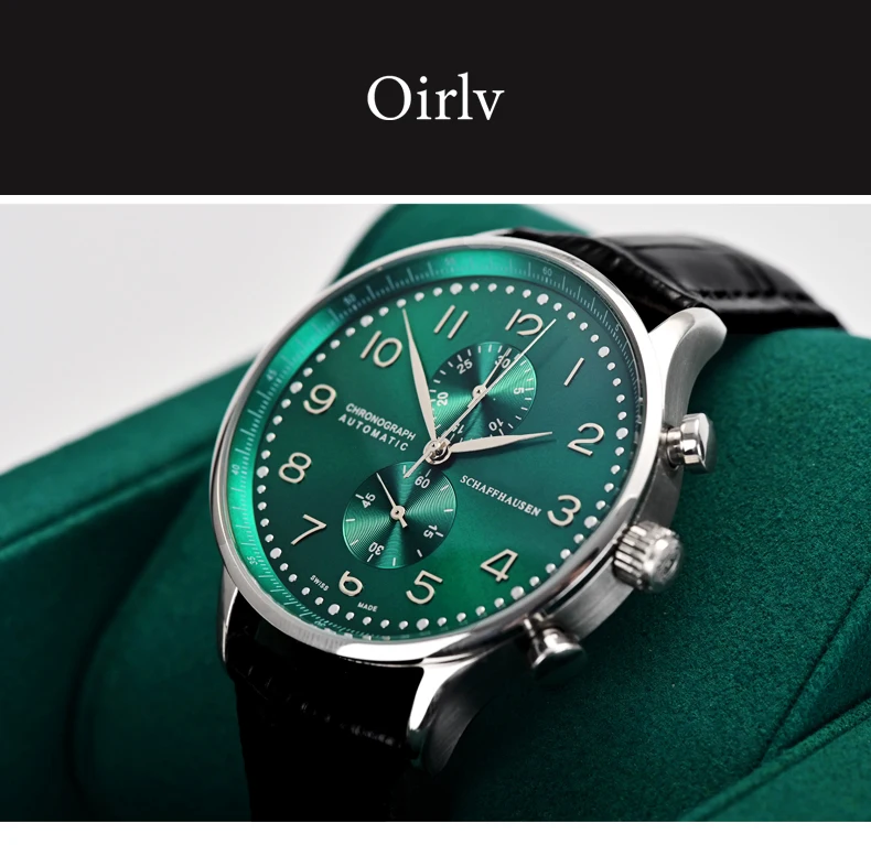 Oirlv Neu Grün Metall Uhr Display Requisiten Set Uhr Display Steht mit Mikrofaser Schmuck Organizer Steht für Shop Schrank – Detail 1