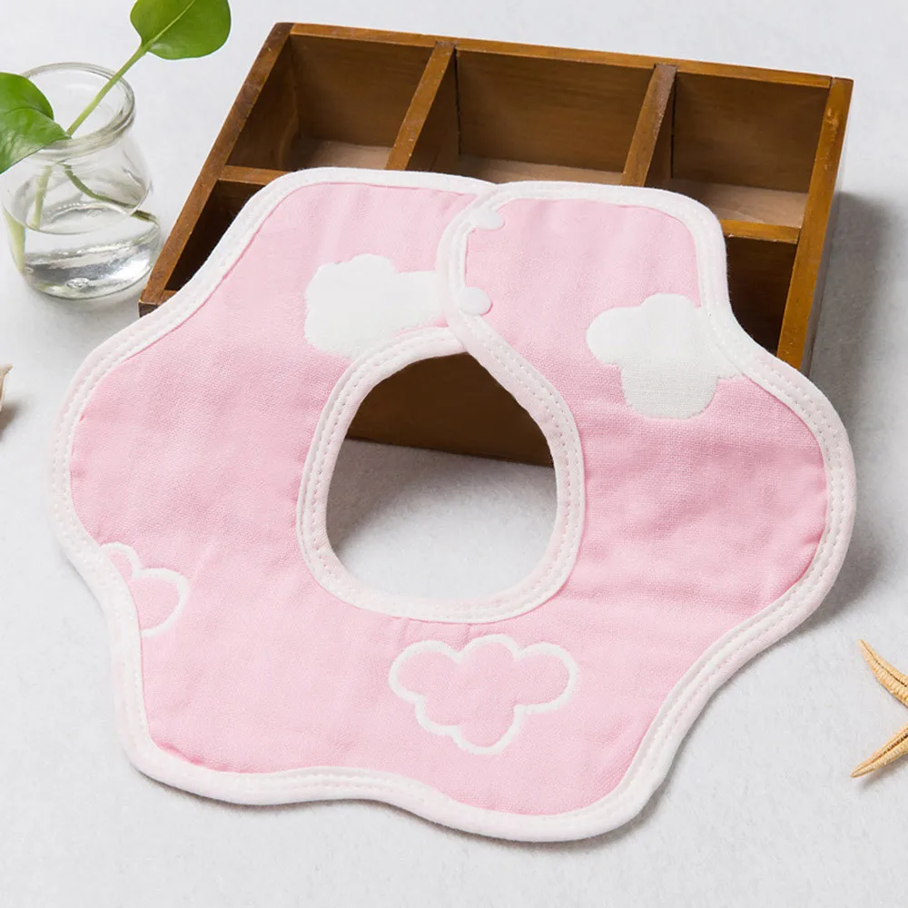 B MUQGEW цветок Baby babador Petaling мягкий хлопок с принтом кормления NewbornBibs слюнявчик полотенце Многоразовые моющиеся CN8 - Цвет: B