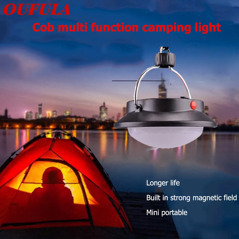 

OUTELA Mini Outdoor Portable Lantern COB Tent Camping Magnet Hook Night Market Emergency Light