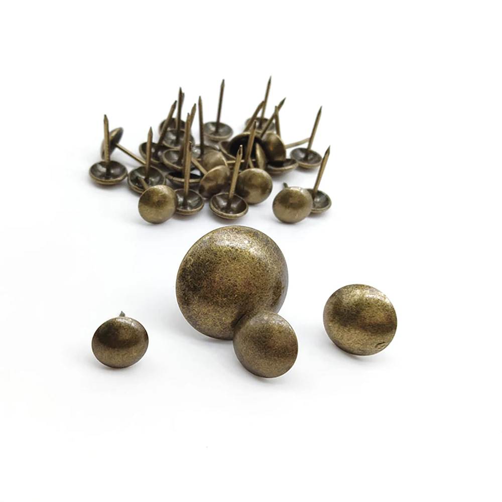(100sets) 6mm-25mm Metal bronze rivets Decorative nails Doornail Sofa nails Soft bag nails Thumbtack Antique nail tacks (100sets) 6mm-25mm Metal bronze rivets Decorative nails Doornail Sofa nails Soft bag nails Thumbtack Antique nail tacks
