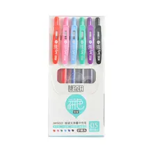 

Press Gel Pens Plastic Case 6PCS Gel Pens Set Milk Color Free Shipping Gel Pens For Black Paper