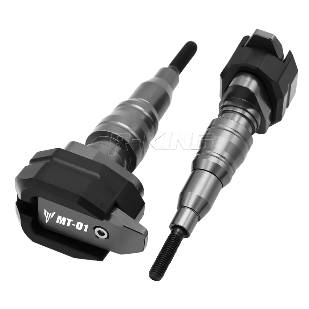 Для YAMAHA MT-01 MT 01 2004 2005 2006 2007 защитный ползунок передней вилки мотоцикла защита от падения рамки ползунок защита обтекателя противоаварийная панель протектор - Цвет: titanium