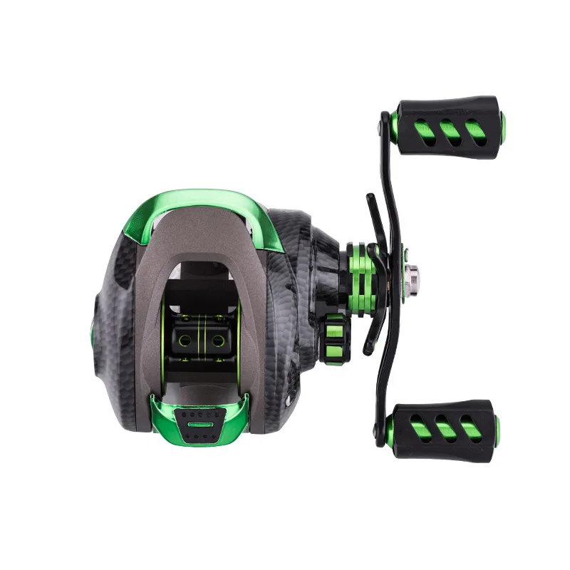 

Baitcasting Fishing Reels Aluminium Alloy Spool Baitcast Reel 6+1 BB Metal High-strength Nylon Body Saltwater Fishing Reel Green