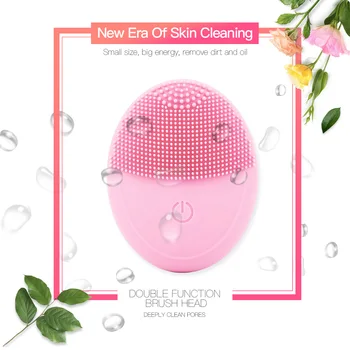 

Waterproof Silicone Face Cleansing Brush Electric Face Cleanser Electric Facial Cleanser Cleansing Skin Deep Washing Massage