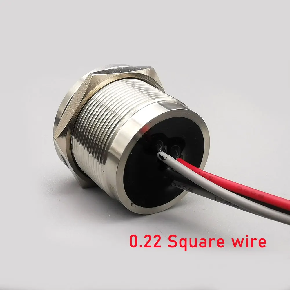 25mm impermeavel led interruptor piezo de aco 04