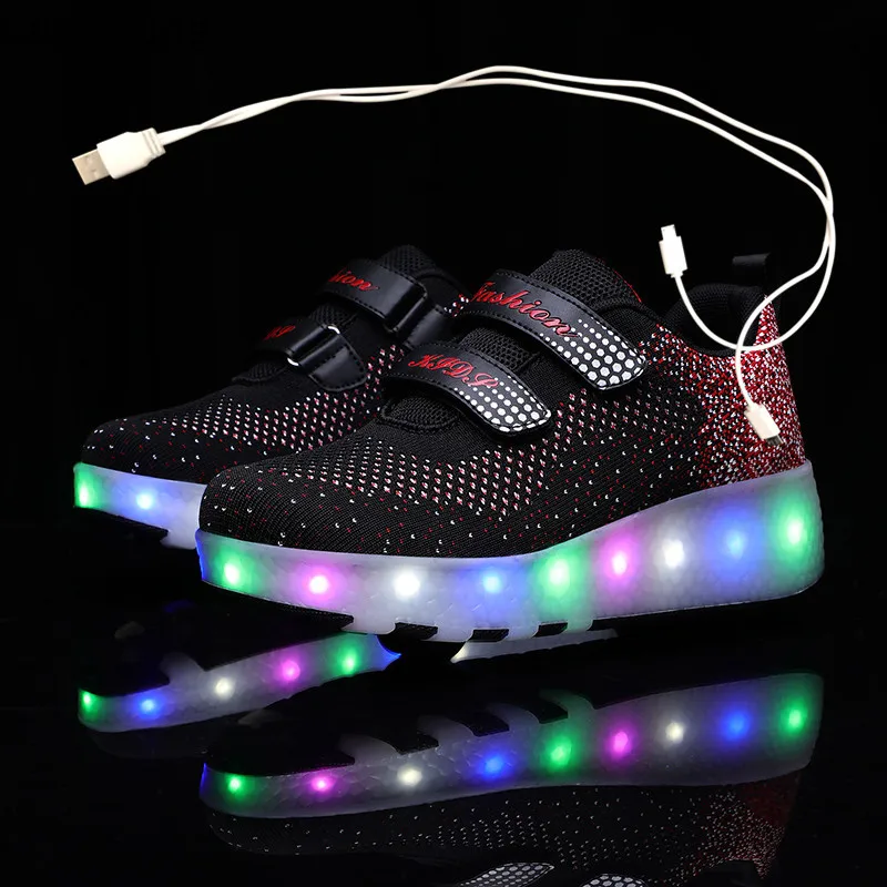 Glowing Sneakers Led Light Roller Skate Shoes