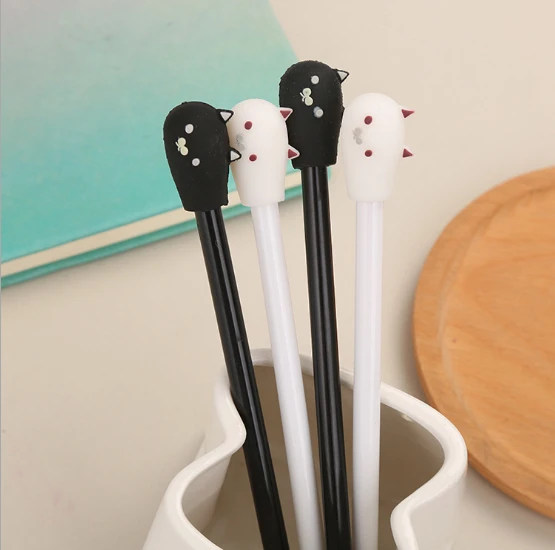 Wholesale Gel Pen 100pcs/Lot Creative Cat Neuter Pen Cute Student Stationery Cartoon Office Writing Supplies GP518