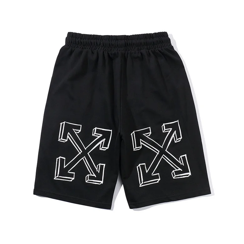 OFF-WHITE напечатаны стрелы хлопок Лето Пять мужские повседневные шорты