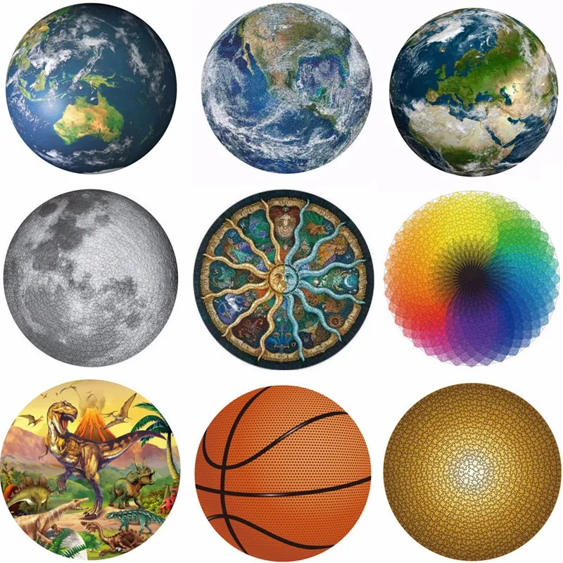 1000 peças quebra-cabeças crianças brinquedo educativo espaço estrelas lua terra dropship round puzzle jogo brinquedos para adultos crianças presentes