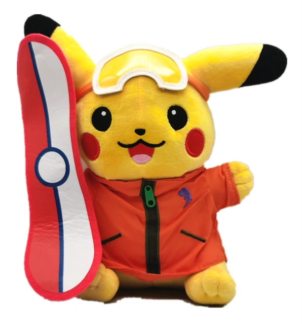 POKEMON Pikachu Fashion Surf Plush 30CM Doll Toys Anime Plushie Pokemon Plush Kawaii Christmas Birthday Gifts for Kids