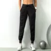 Luobolan Tatting Fabric Drawstring Running Sport Joggers Women Quick Dry Athletic Gym Fitness Sweatpants with Two Side Pockets 3