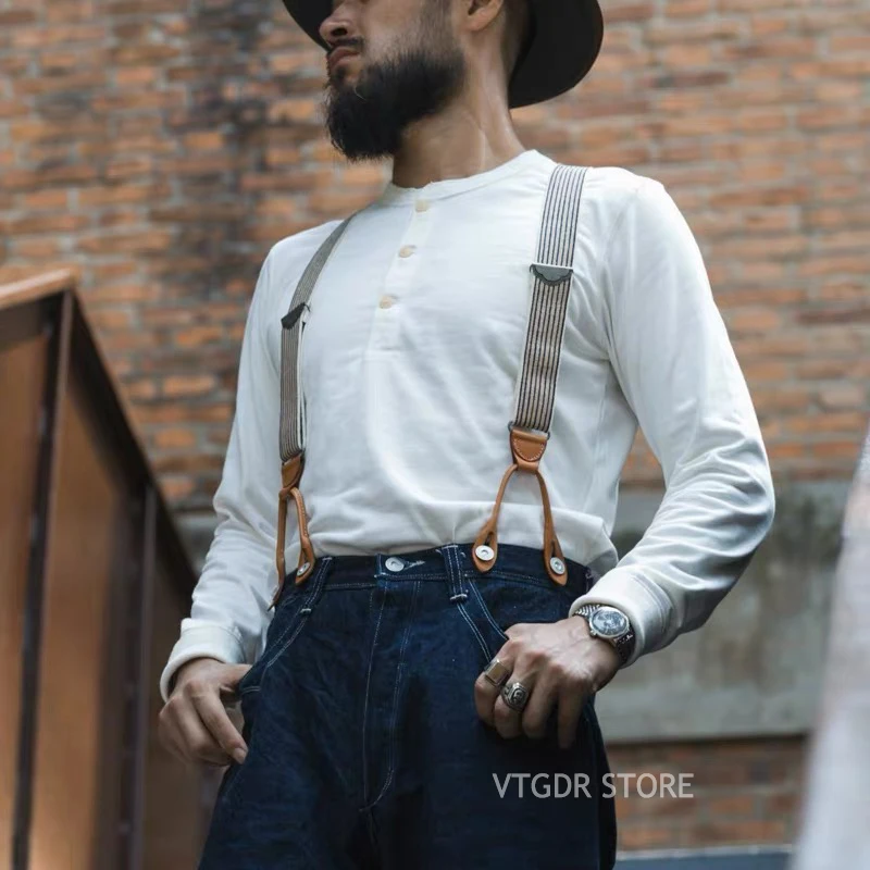 Kopen Bronson Henley Shirt Oude Tijd Mens Katoen T shirt Mannen Lange Mouw Tee Slim Fit Tops Casual Vintage Kleding Effen Kleur