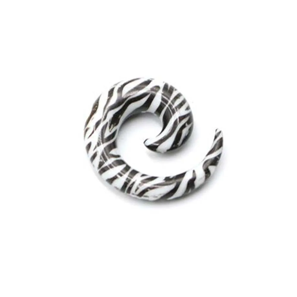 White Zebra Серьги Для Пирсинга Ушей, пробки и тоннели, 1 шт., акриловый конус, тоннель, носилки для ушей, ювелирные изделия с расширителем для тела, сексуальные женские аксессуары - Окраска металла: White Zebra