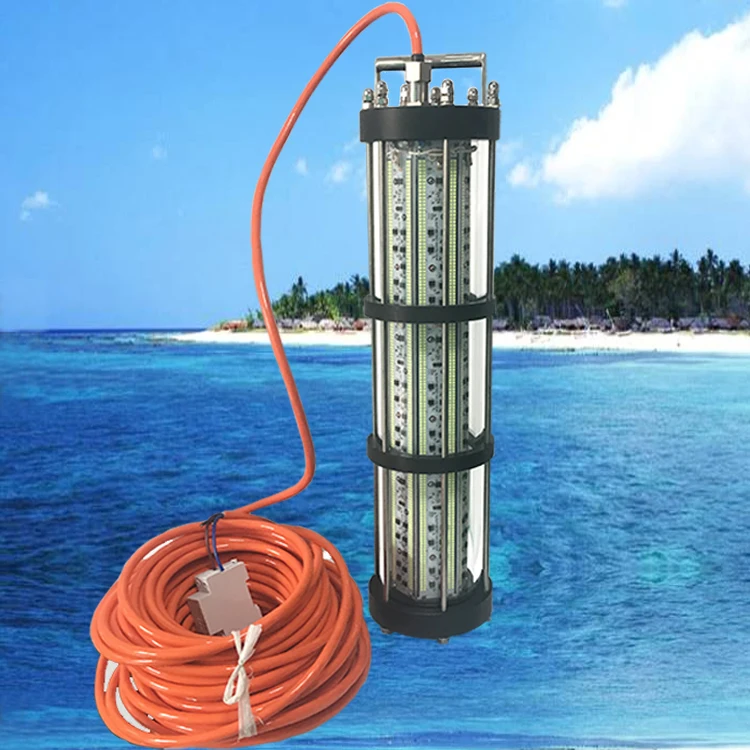 Lâmpada de Pesca Subaquática para Lula Luz para Pesca Ac220v 3000w Led 9 Luzes e Iluminação