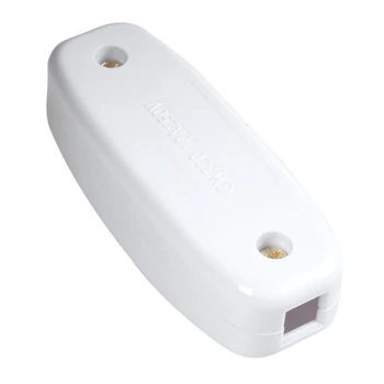 

New Compact White Plastic In-line Cord Light Lamp Switch