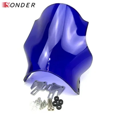 Blue Лобовое стекло для Сузуки Bandit GSF 600 1200 GS500 GSX1100G VX800 для Honda Hornet CB400 CB900 CB919 CB250 CB400SF - Цвет: Blue